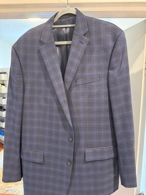 Men's Michael Kors Blue Plaid Blazer
